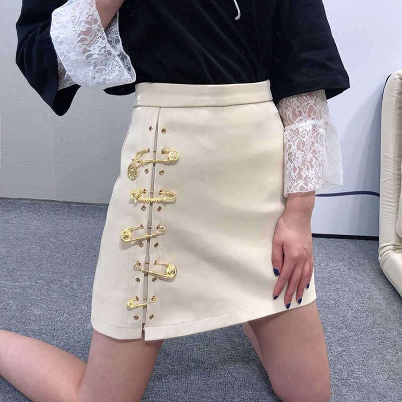 High Waist Silm Temperament Leather Bodycon Skirts Women Fashion Sexy All-match Jupe Elegant All-match Bottoms Female 210525