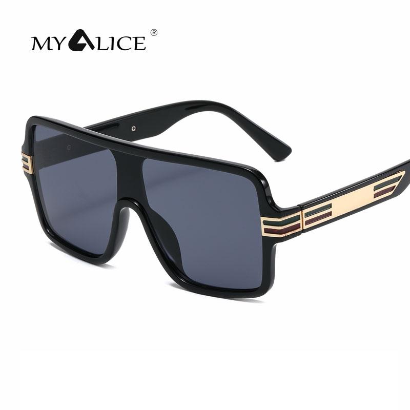 Outdoor Eyewear MYALICE Fashion One-piece Oversized Sunglasses Red Green Striped Decoration Personality Grace Modern Sun Protection UV400
Outdoor Eyewear MYALICE Fashion One-piece Oversized Sunglasses Red Green Striped Decoration Personality Grace Modern Sun Protection UV400