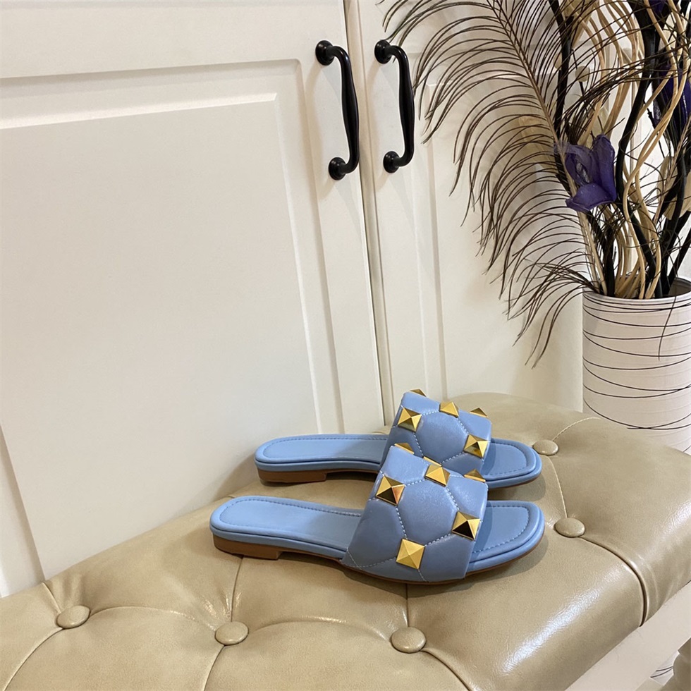 Luxury Designer Women Slippers Fashion Summer Flat Heeled Round Toe Leather Sandals European Brands Loafers Top Quality Many Colors Optional, Color8
Luxury Designer Women Slippers Fashion Summer Flat Heeled Round Toe Leather Sandals European Brands Loafers Top Quality Many Colors Optional, Color8