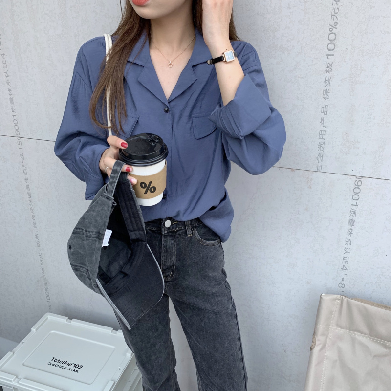 Stylish Women Chic Basic Blouses All Match Streetwear Lapel Office Lady Female Elegance Gentle Shirts 210421