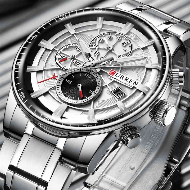 CURREN Brand Mens Sport Watches Luminous Waterproof Quartz Watch Men Date Chronograph Wristwatch Military Relogio Masculino 210608, Silver blue
CURREN Brand Mens Sport Watches Luminous Waterproof Quartz Watch Men Date Chronograph Wristwatch Military Relogio Masculino 210608, Silver blue