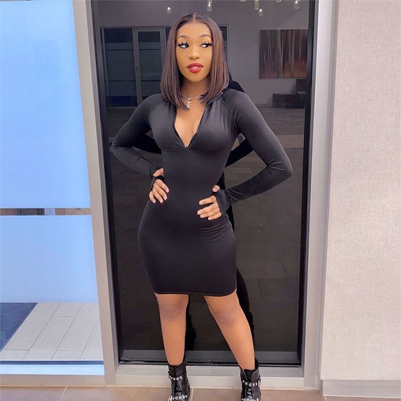 2020 autumn new long sleeve finger lapel front zipper solid color jumpsuit short skirt, Black;gray
2020 autumn new long sleeve finger lapel front zipper solid color jumpsuit short skirt, Black;gray