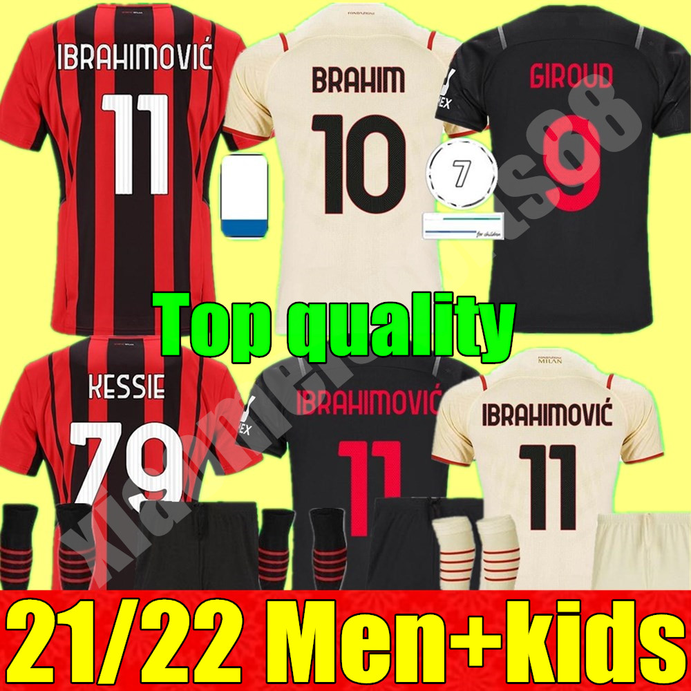 AC milan 21 22 soccer jersey home away 3rd IBRAHIMOVIC BRAHIM BENNACER KESSIE ROMAGNOLI CALHANOGLU 2021 2022 football shirt TONALI REBIC maillot adult men + kids kit, Adult home+league patch
AC milan 21 22 soccer jersey home away 3rd IBRAHIMOVIC BRAHIM BENNACER KESSIE ROMAGNOLI CALHANOGLU 2021 2022 football shirt TONALI REBIC maillot adult men + kids kit, Adult home+league patch
