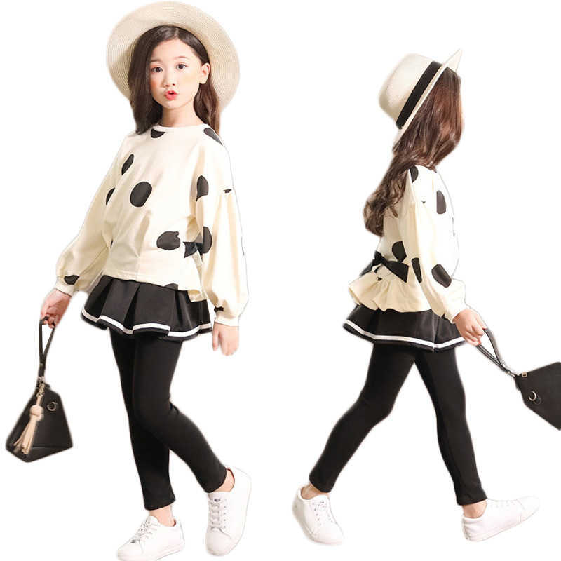 Girls Clothes Long Sleeve Dot Shirt + Skirt Pants 2PCS Girl Kid Clothing Set Autumn Spring Children'S School Clothes 6 8 10 Year P0831, Beige
Girls Clothes Long Sleeve Dot Shirt + Skirt Pants 2PCS Girl Kid Clothing Set Autumn Spring Children'S School Clothes 6 8 10 Year P0831, Beige