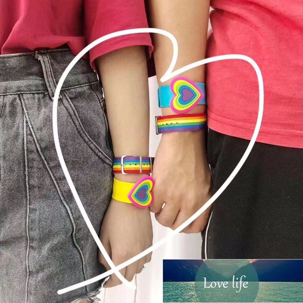 Nepal Rainbow Lesbians Gays Bisexuals Transgender Bracelets for Women Girls Pride Woven Braided Men Couple Friendship Jewelry