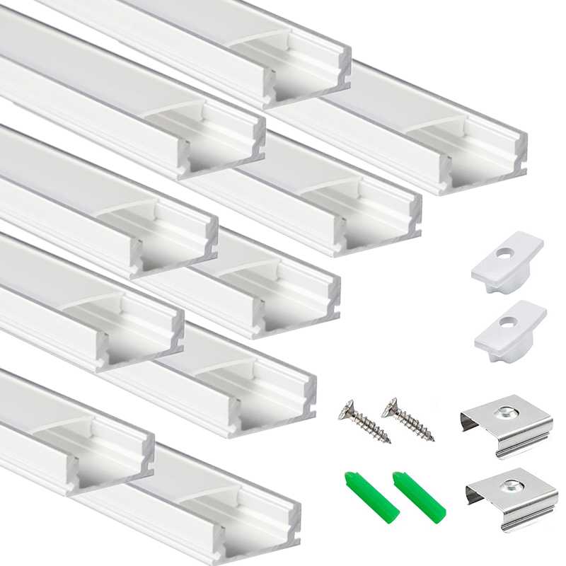 Lamp Covers & Shades 10-Pack 6.6FT 2M Strip Aluminum Channel U Shape Diffuser,Cabinet Wall Ceiling Surface Mount Tape Light Profile Milky Co
Lamp Covers & Shades 10-Pack 6.6FT 2M Strip Aluminum Channel U Shape Diffuser,Cabinet Wall Ceiling Surface Mount Tape Light Profile Milky Co