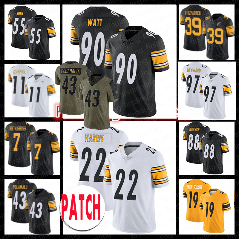 90 T.J. Watt Najee Harris Football Troy Polamalu Jersey Ben Roethlisberger Chase Claypool Diontae Johnson Cameron Heyward Minkah Fitzpatrick, Custom men jersey+patch(g r)
90 T.J. Watt Najee Harris Football Troy Polamalu Jersey Ben Roethlisberger Chase Claypool Diontae Johnson Cameron Heyward Minkah Fitzpatrick, Custom men jersey+patch(g r)