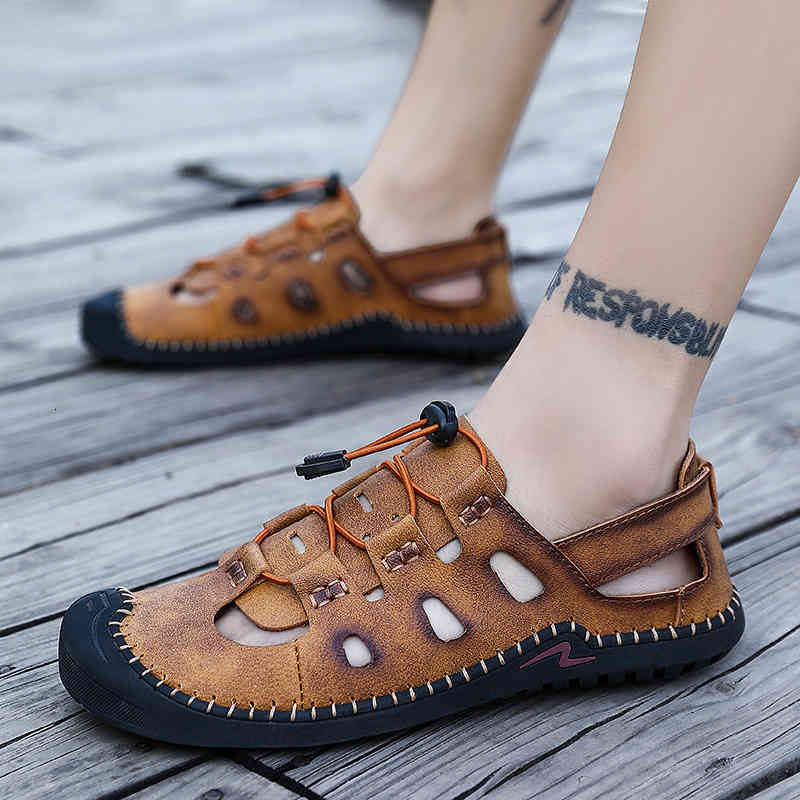 Leather sandals summer men's Sandals Dongdong shoes fashion casual trend large UKGN, 1# shoe box
Leather sandals summer men's Sandals Dongdong shoes fashion casual trend large UKGN, 1# shoe box