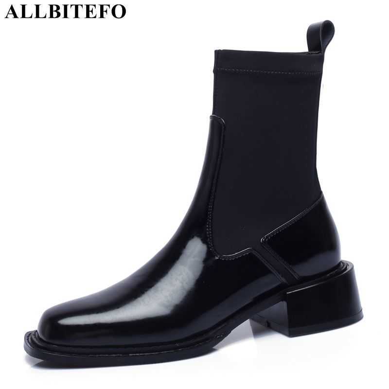 ALLBITEFO square toe genuine leather brand high heels ankle boots for women thick heels autumn women boots girls shoes 210611, Soft leather
ALLBITEFO square toe genuine leather brand high heels ankle boots for women thick heels autumn women boots girls shoes 210611, Soft leather