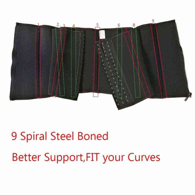 Sauna Sweat Belt for Weight Loss Neoprene Waist Trainer Body Shaper Corset Slimming Belly Sheath Shapewear Women Tummy Trimmer 211112
