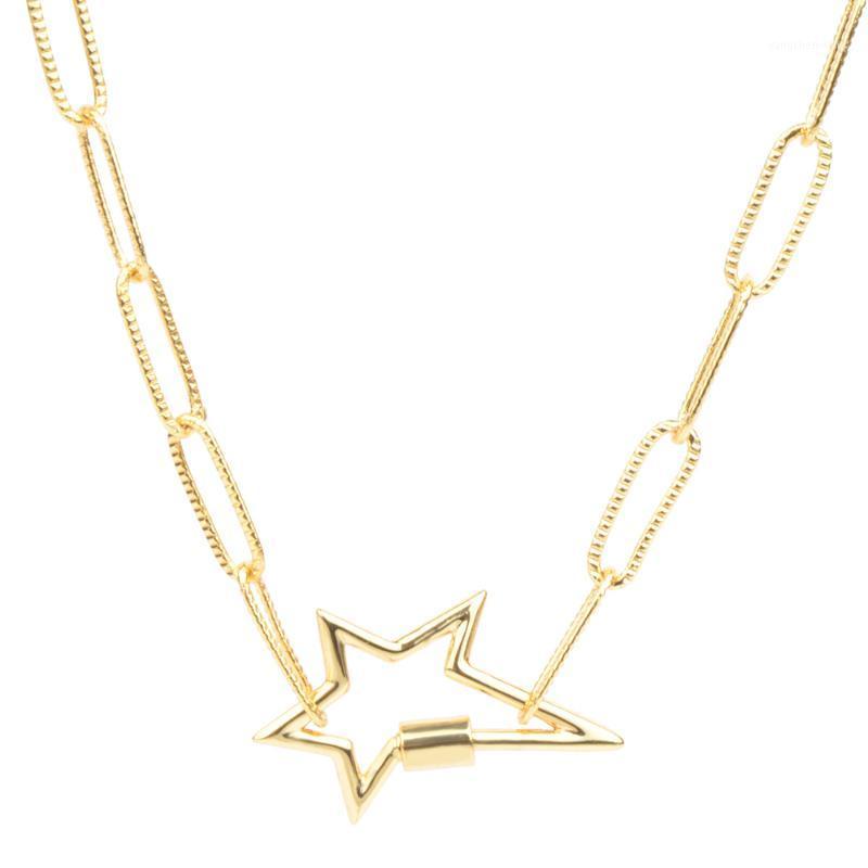Chains Five-pointed Star Turnbuckle Necklace Gold Color Chain Dainty Romantic Gifts Fashion Minimalist Accessories For Women
Chains Five-pointed Star Turnbuckle Necklace Gold Color Chain Dainty Romantic Gifts Fashion Minimalist Accessories For Women