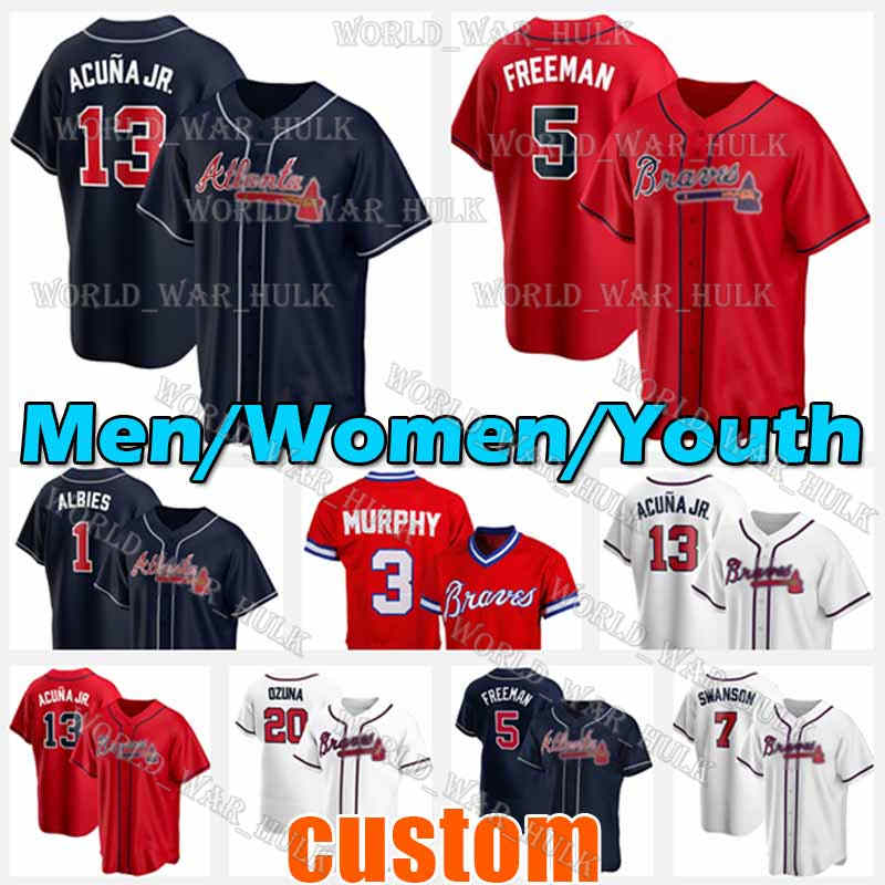 13 Ronald Acuna Jr. Jersey 1 Ozzie Albies 7 Dansby Swanson Braves 5 Freddie Freeman 3 Dale Murphy 10 Chipper Jones 20 Marcell Ozuna Baseball, Compensation freight(please contact us)
13 Ronald Acuna Jr. Jersey 1 Ozzie Albies 7 Dansby Swanson Braves 5 Freddie Freeman 3 Dale Murphy 10 Chipper Jones 20 Marcell Ozuna Baseball, Compensation freight(please contact us)
