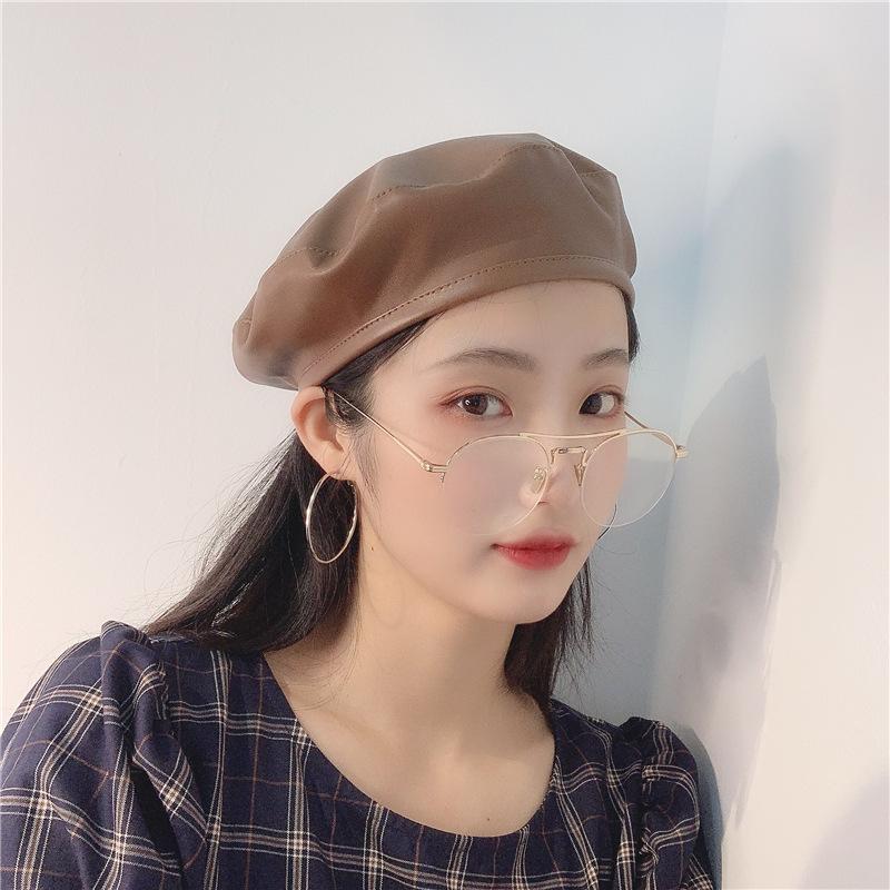 Beanies Women Fashion Beret Solid Cap Pu Leather French Artist Warm Beanie Hat Female Ladies All-Match Adjustable
Beanies Women Fashion Beret Solid Cap Pu Leather French Artist Warm Beanie Hat Female Ladies All-Match Adjustable