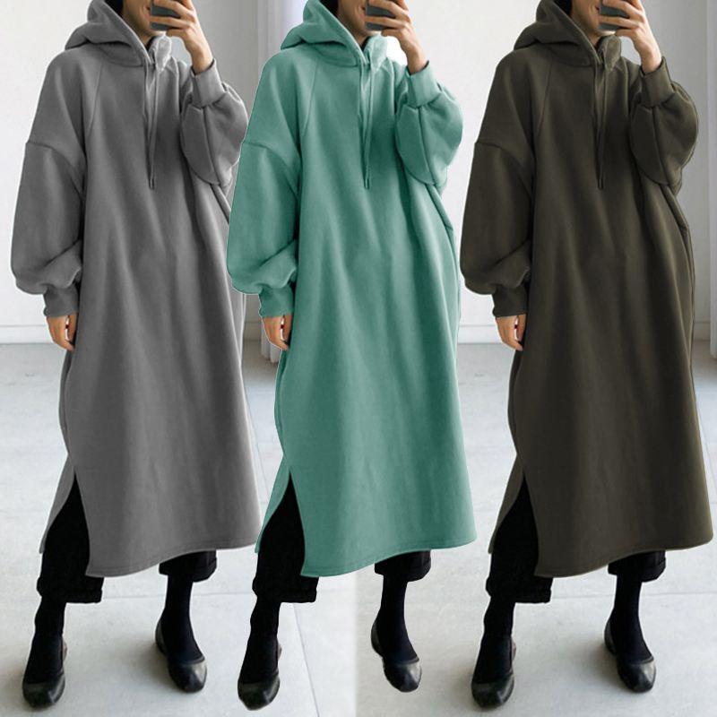 Casual Dresses Fashion Sweatshirt Dress 2021 ZANZEA Autumn Women Hoodies Sundress Hooded Solid Long Sleeve Vestido Pullover Robe, Black;gray
Casual Dresses Fashion Sweatshirt Dress 2021 ZANZEA Autumn Women Hoodies Sundress Hooded Solid Long Sleeve Vestido Pullover Robe, Black;gray