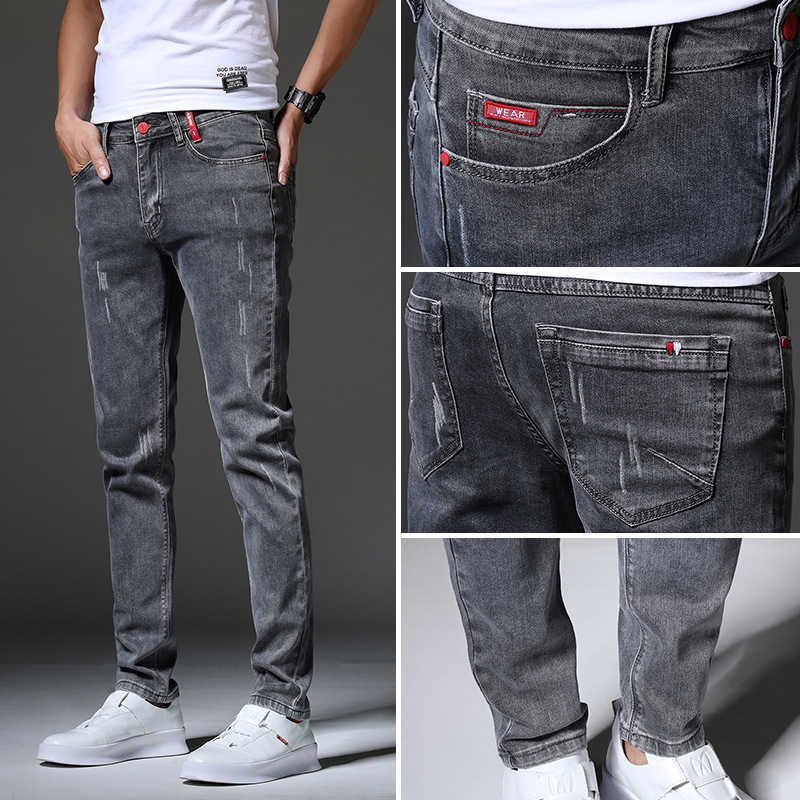 Men Stretchy Denim Skinny Jeans men's 2020 New Spring Autumn Brand Classic High Quality Cotton trousers Fashion Jean 4 Color X0621