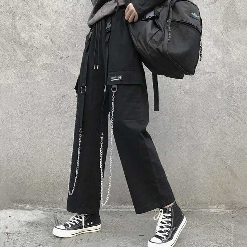 QWEEK Gothic Harajuku Cargo Pants Women Punk Chain Wide Leg Pants Korean Style Oversized Streetwear Trousers Female Techwear Emo X0713, Nochain
QWEEK Gothic Harajuku Cargo Pants Women Punk Chain Wide Leg Pants Korean Style Oversized Streetwear Trousers Female Techwear Emo X0713, Nochain