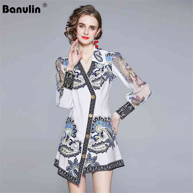 Banulin Summer Fashion Runway Short Dress Women Long Sleeve Elegant Mesh Patchwork Print Buttons Vintage Shirt Mini 210603, Mixed color
Banulin Summer Fashion Runway Short Dress Women Long Sleeve Elegant Mesh Patchwork Print Buttons Vintage Shirt Mini 210603, Mixed color