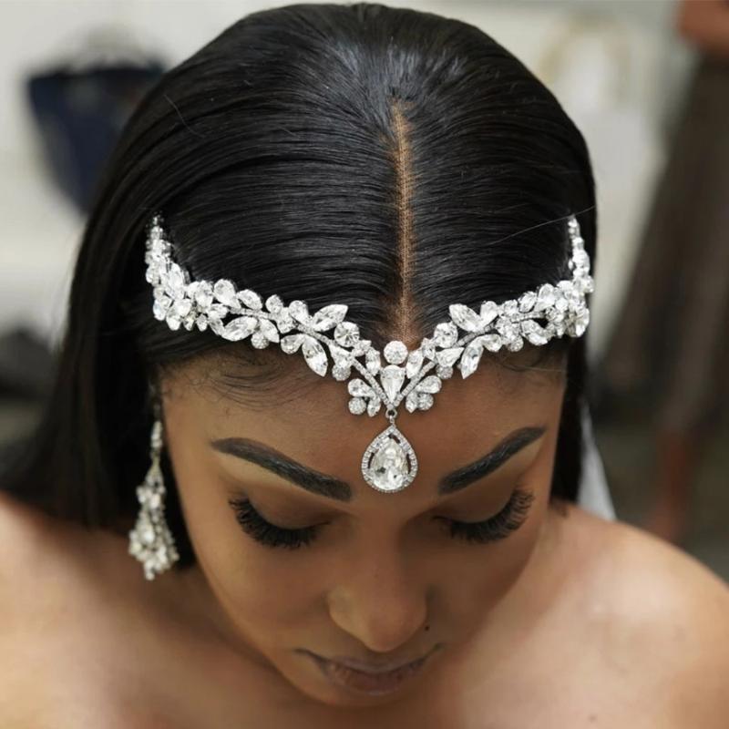 Hair Clips & Barrettes Cubic Zirconia Forehead Wedding Band Bridal Luxury Jewelry For Women Queen Crystal Crown Tiara Water Drop Pendant Jew
Hair Clips & Barrettes Cubic Zirconia Forehead Wedding Band Bridal Luxury Jewelry For Women Queen Crystal Crown Tiara Water Drop Pendant Jew