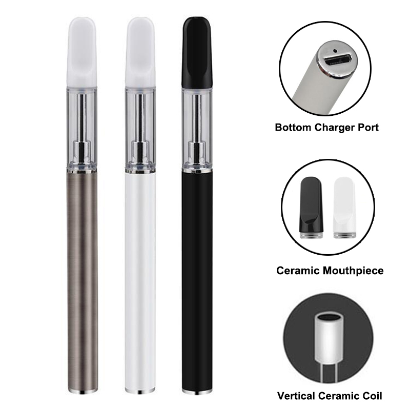 TH205 Disposable Vape Pen Cigarette 320mAh Rechargeable Batteries 0.5ml 0.8ml 1.0ml Ceramic Carts White Black Silver 510 Thread Slim Pens
TH205 Disposable Vape Pen Cigarette 320mAh Rechargeable Batteries 0.5ml 0.8ml 1.0ml Ceramic Carts White Black Silver 510 Thread Slim Pens