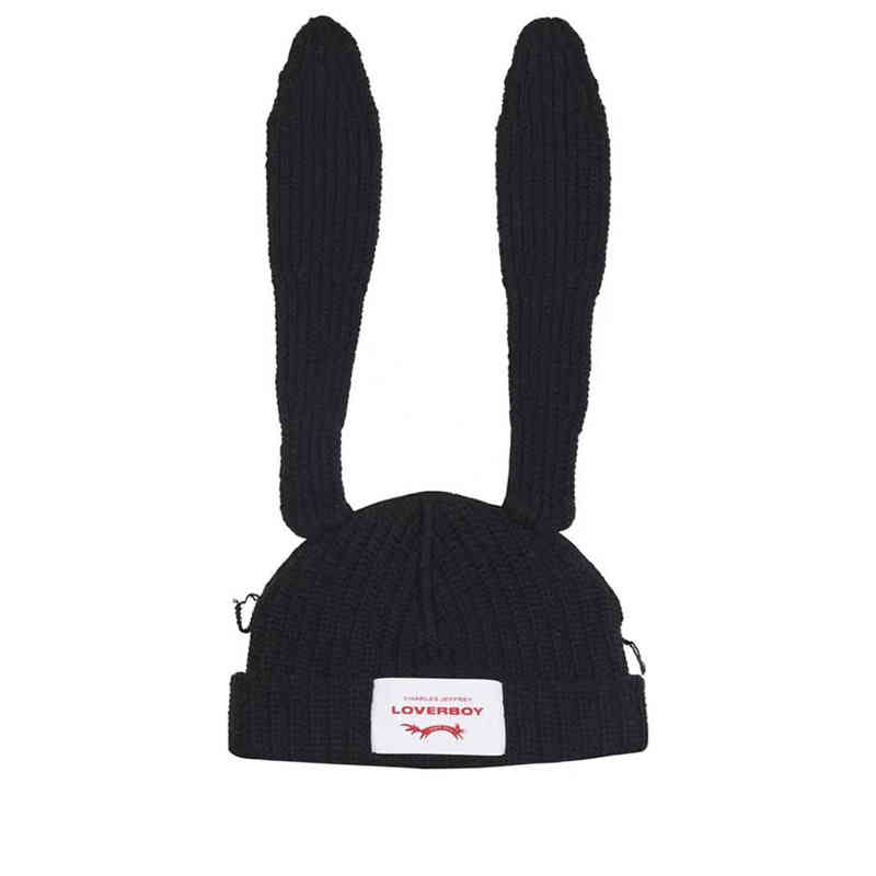 Rabbit Bunny Skullies Hat for Women Party Props Fashion Long Rabbit Ear Hat Winter Beanies Warm Scarf Hip-hop Caps Streetwear 220210
