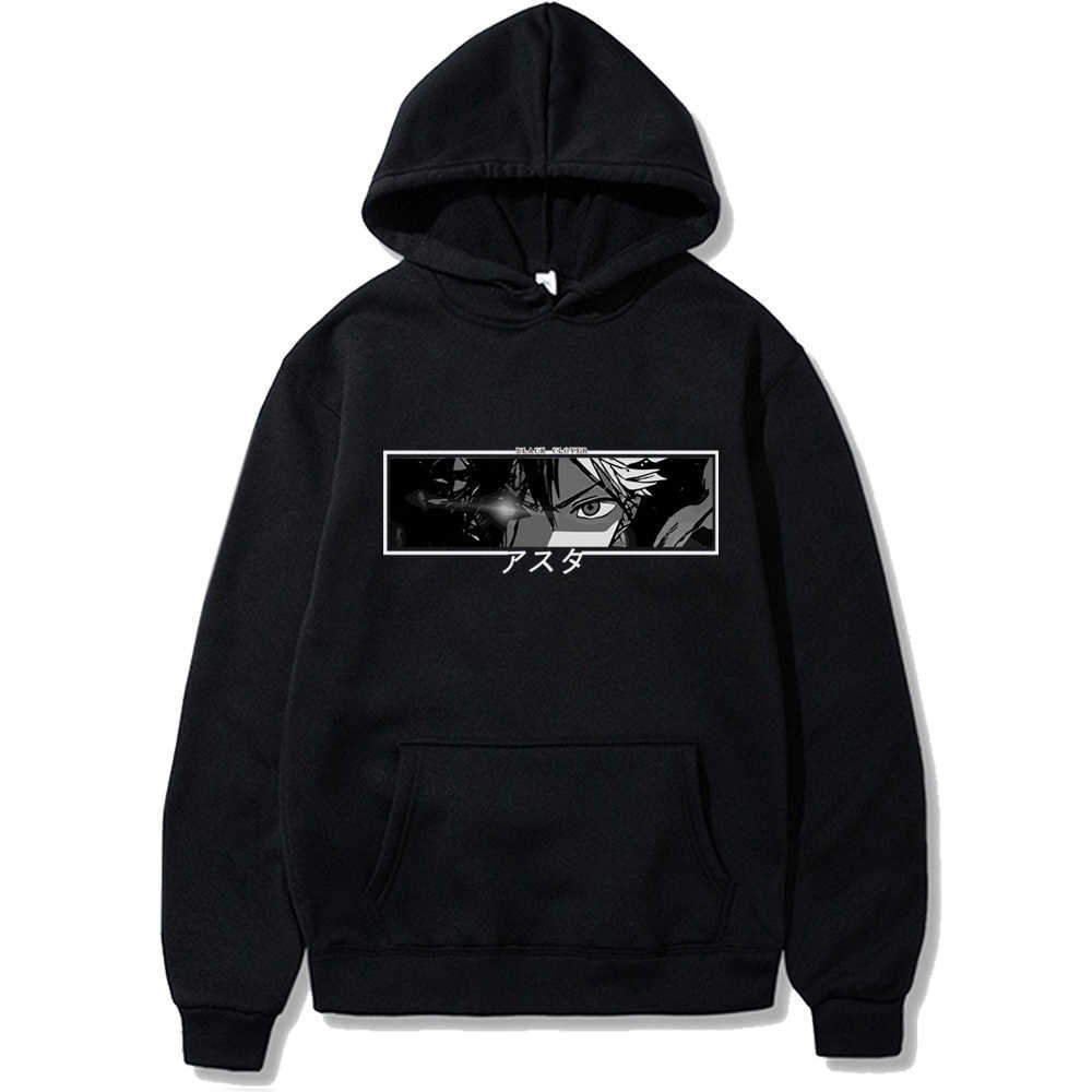Japan Anime Black Clover Print Men's Hoodies Sweatshirt Harajuku Asta Eyes Print Streetwear Hoody Fashion Women Men Casual Top Y0804
Japan Anime Black Clover Print Men's Hoodies Sweatshirt Harajuku Asta Eyes Print Streetwear Hoody Fashion Women Men Casual Top Y0804