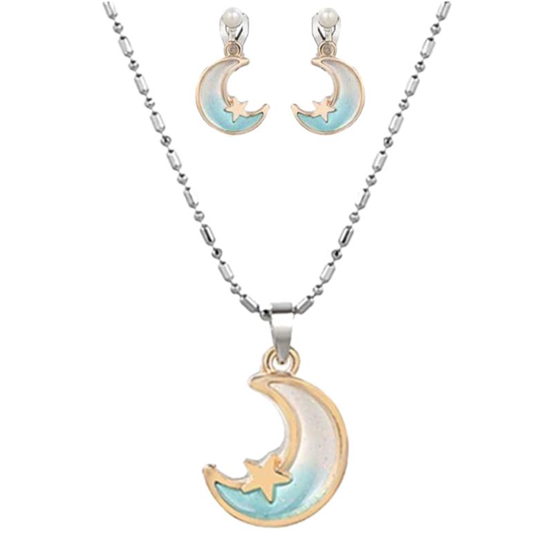 Earrings & Necklace 2 In 1 And Set Clip-on No Ear Pain Cute Girl Child Birthday Temple Fair Holiday Summer, Silver
Earrings & Necklace 2 In 1 And Set Clip-on No Ear Pain Cute Girl Child Birthday Temple Fair Holiday Summer, Silver