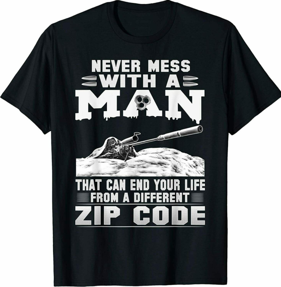 R1 Never Mess Man Can End Your Life Sniper Army Military Funny Black T-shirt S-6, White;black
R1 Never Mess Man Can End Your Life Sniper Army Military Funny Black T-shirt S-6, White;black