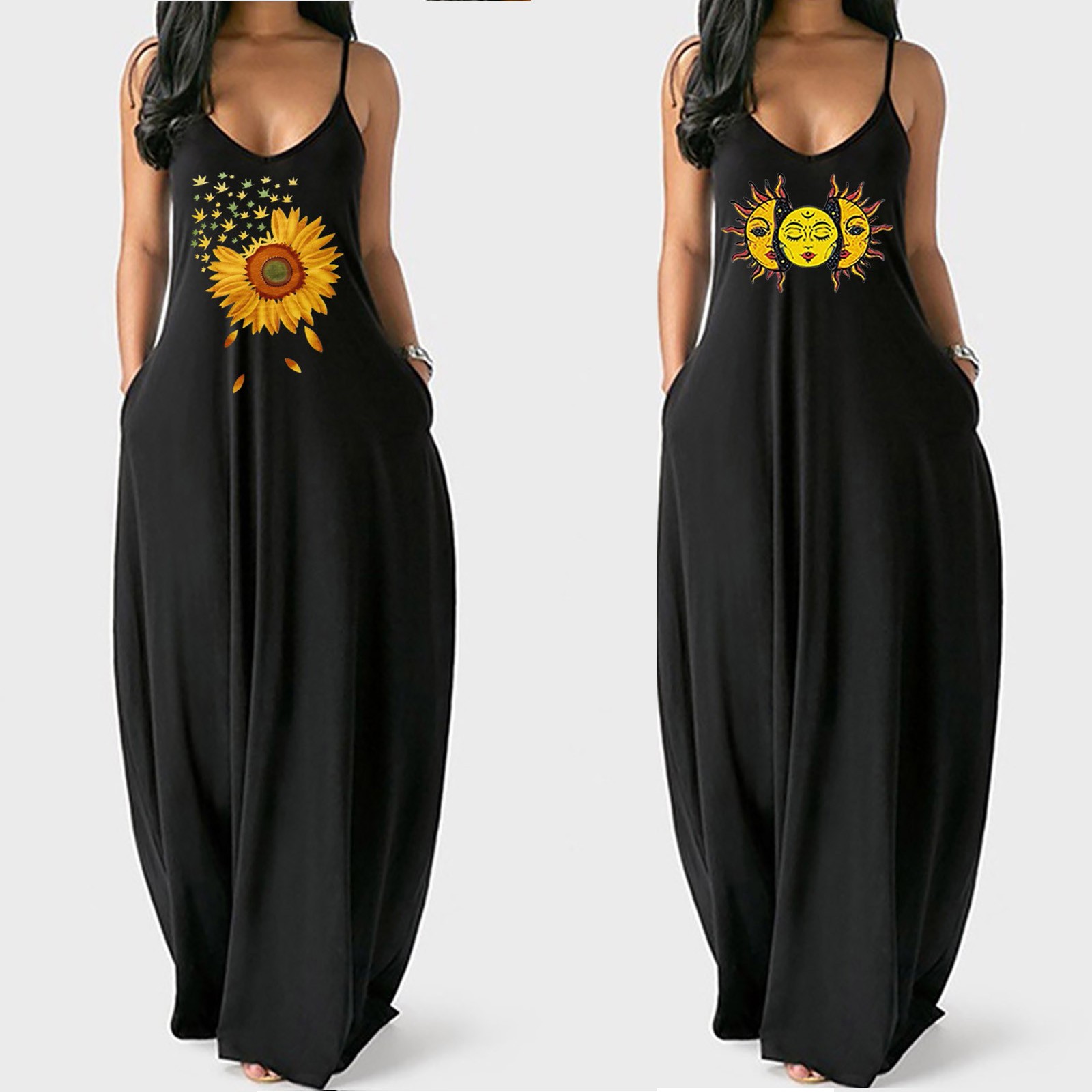 Women Casual Loose Pocket Dress Fashion Beach Style Sleeveless Temperamental vestido de mujer summer dress
Women Casual Loose Pocket Dress Fashion Beach Style Sleeveless Temperamental vestido de mujer summer dress