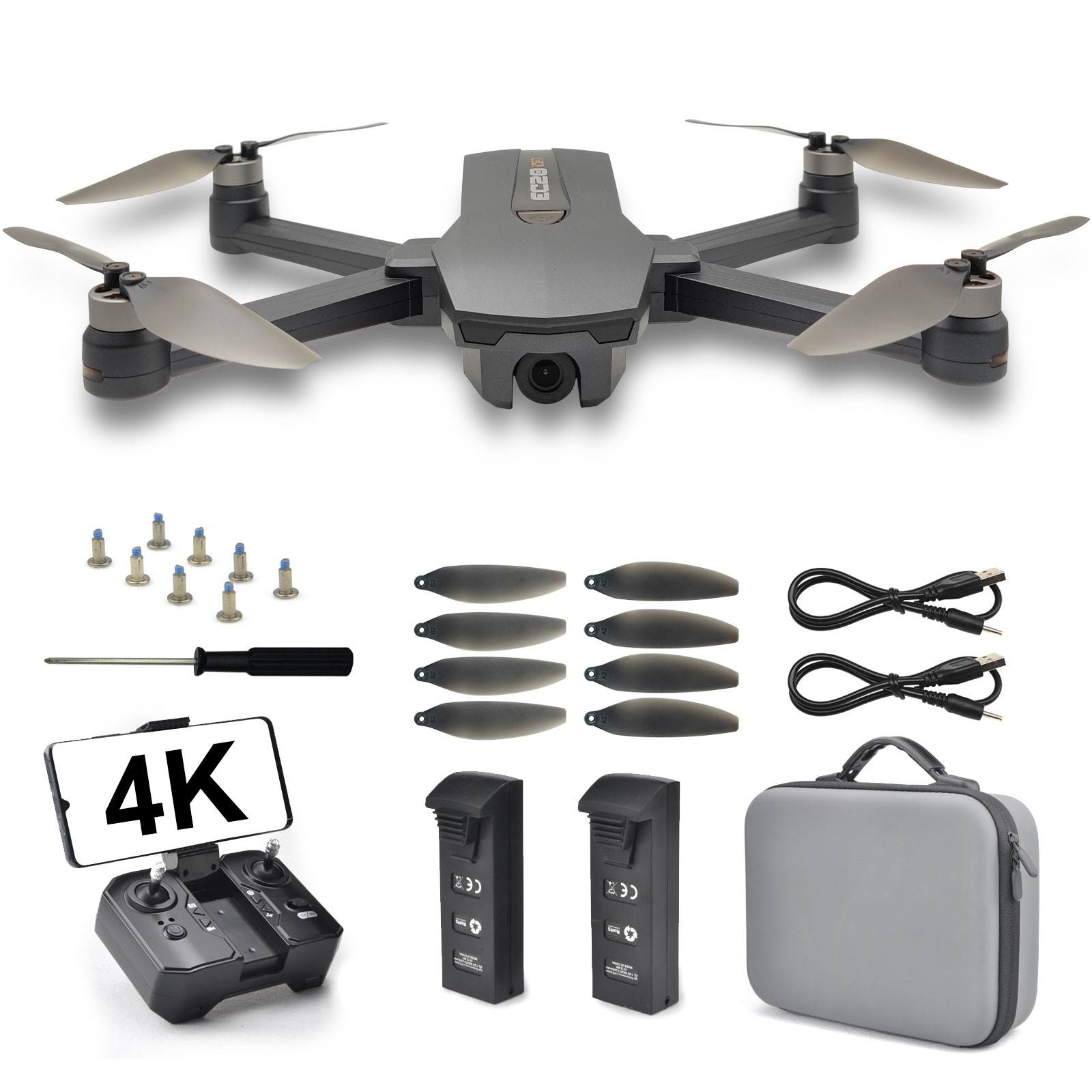 AILOTA 4K GPS Foldable Drones with UHD Camera for Beginners 46Mins Flight Time Optical Flow Positioning, Auto Return Home, Follow Me, Brushless Motor