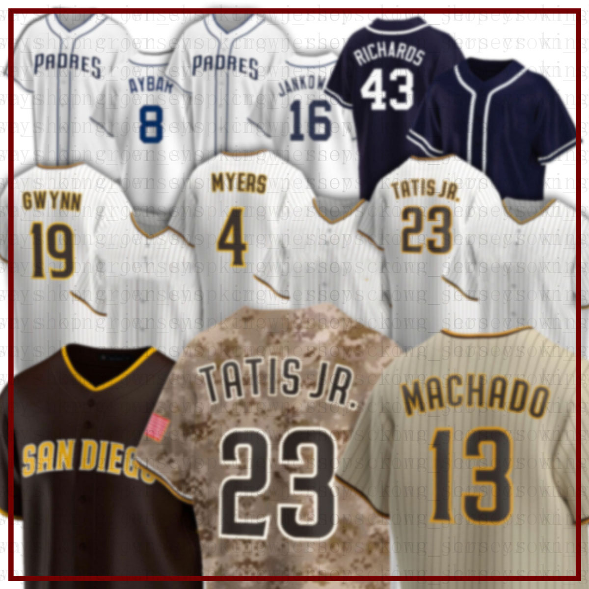 San 23 FERNANDO TATIS JR. Diego 13 Manny Machado 11 Yu Darvish Padres Women Baseball Jerseys Tony Gwynn 30 Eric Hosmer Padress 4 Wil Myers J, Blue;black
San 23 FERNANDO TATIS JR. Diego 13 Manny Machado 11 Yu Darvish Padres Women Baseball Jerseys Tony Gwynn 30 Eric Hosmer Padress 4 Wil Myers J, Blue;black