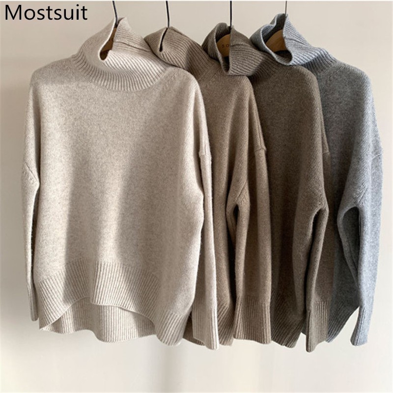 Korean Turtleneck Knitted Jumpers Sweater Women Winter Long Sleeve Solid Loose Female Pullover Tops Femme 210518, Grey
Korean Turtleneck Knitted Jumpers Sweater Women Winter Long Sleeve Solid Loose Female Pullover Tops Femme 210518, Grey