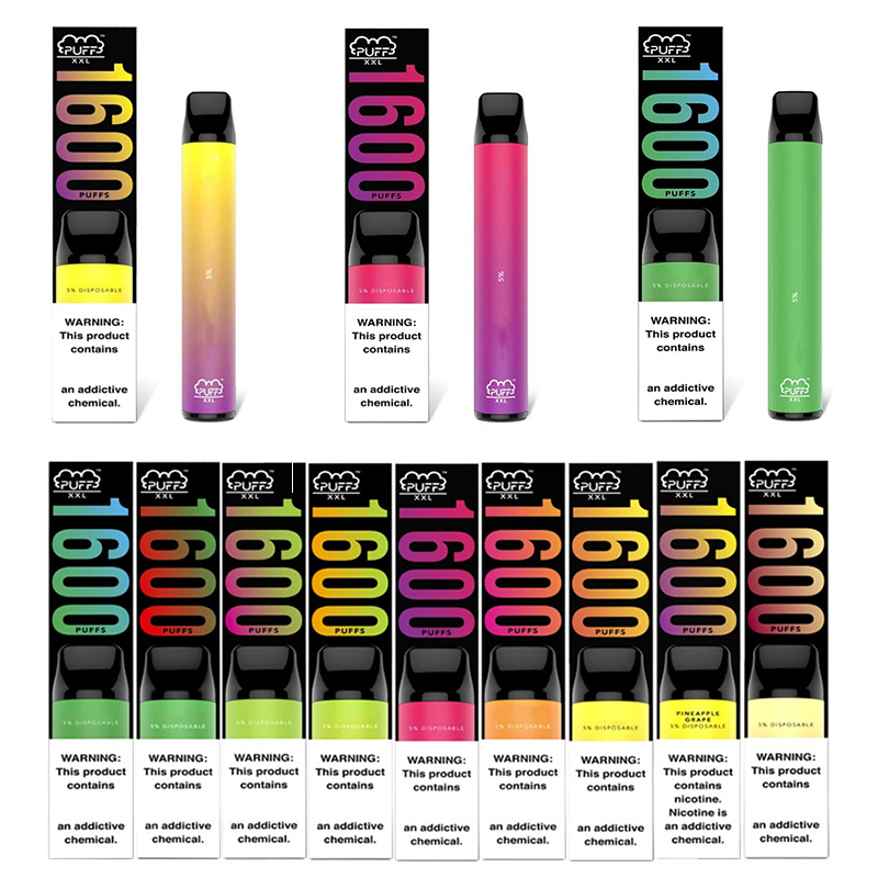Puff XXL e cigarette Men Women Disposable Vape Pen 1600 vapor Puffs Bars Cartridge great price mix color
Puff XXL e cigarette Men Women Disposable Vape Pen 1600 vapor Puffs Bars Cartridge great price mix color