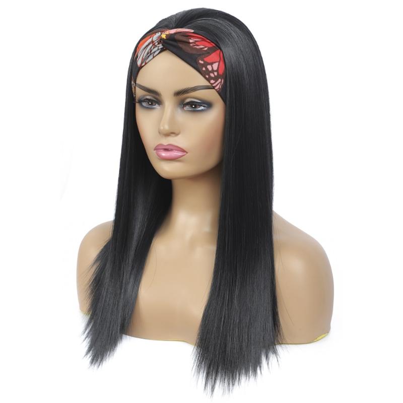 Inch Straight Synthetic Hair Wigs With Headband Scarf Afro Glueless Full Machine Made Wig For Black Women Fashion Style, 1b
Inch Straight Synthetic Hair Wigs With Headband Scarf Afro Glueless Full Machine Made Wig For Black Women Fashion Style, 1b