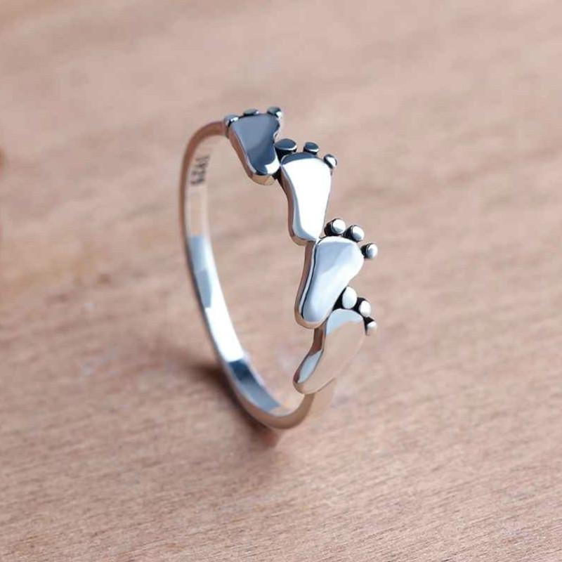 Wedding Rings Retro Fashion Copper Metal Four Feet Footprint Ring Vintage Women Jewelry For Famale Friend Gift
Wedding Rings Retro Fashion Copper Metal Four Feet Footprint Ring Vintage Women Jewelry For Famale Friend Gift
