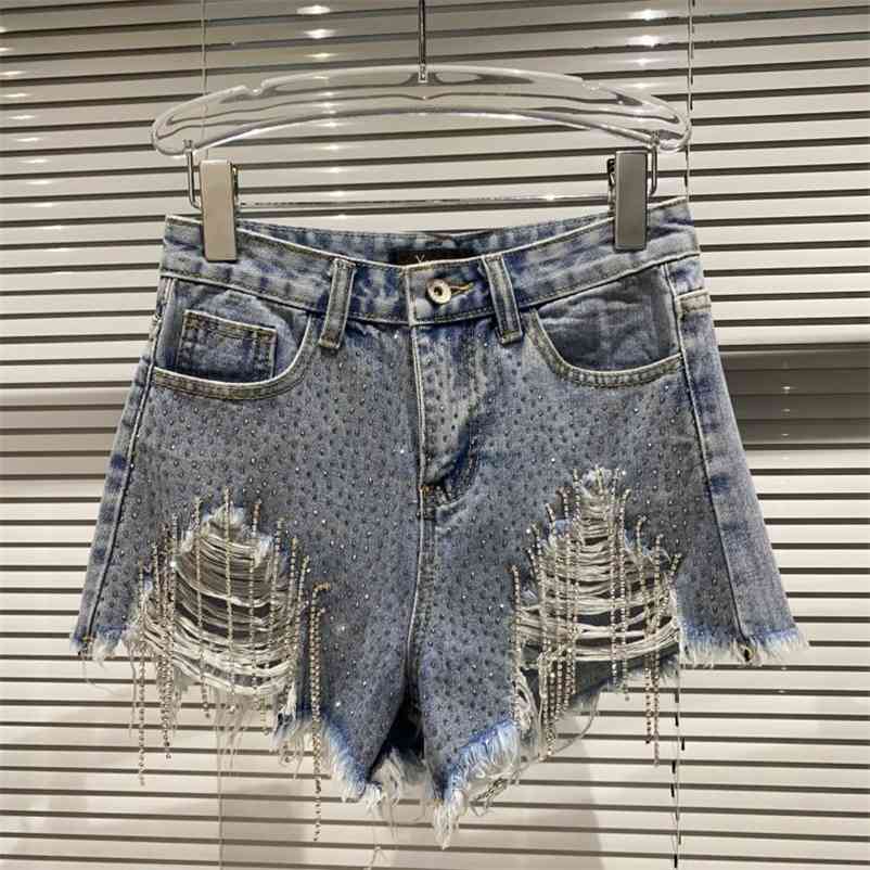 Women Tassel Straight Denim Shorts High Waist Gypsophila Chain Fashion Spring Summer 11B649 210525, Blue
Women Tassel Straight Denim Shorts High Waist Gypsophila Chain Fashion Spring Summer 11B649 210525, Blue