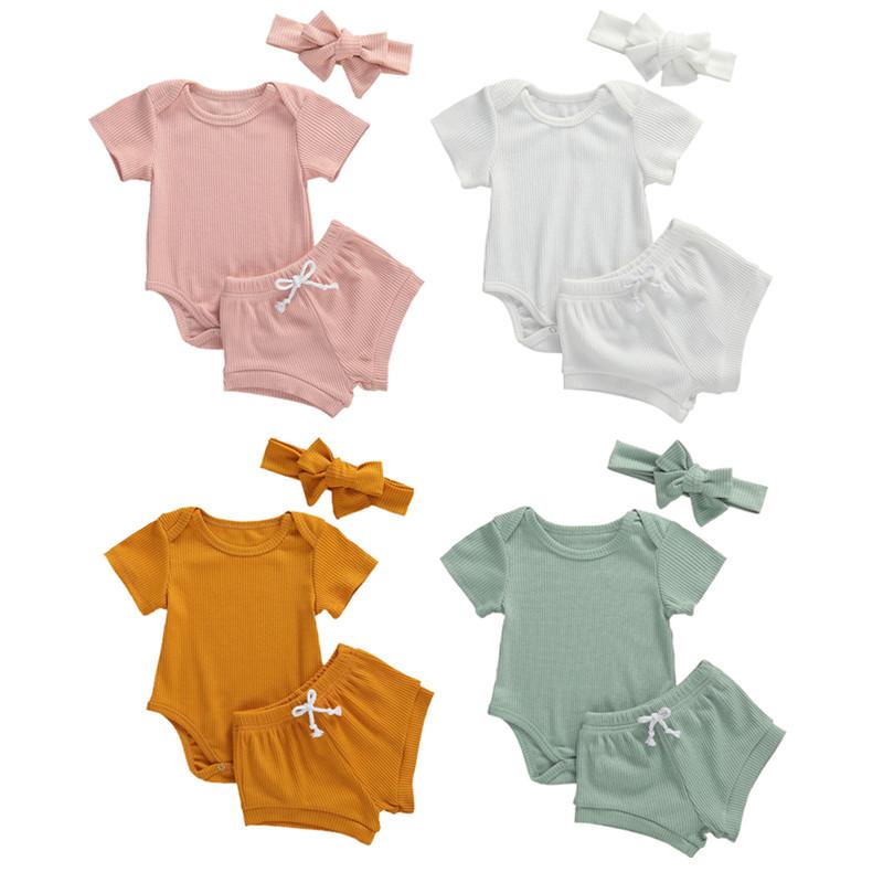 Clothing Sets 0-24Months Short Sleeve Bodysuits+ Shorts+Bow-Knot Headband 3pcs Solid Color Set For Born Infant Baby Girls Clothes, White
Clothing Sets 0-24Months Short Sleeve Bodysuits+ Shorts+Bow-Knot Headband 3pcs Solid Color Set For Born Infant Baby Girls Clothes, White