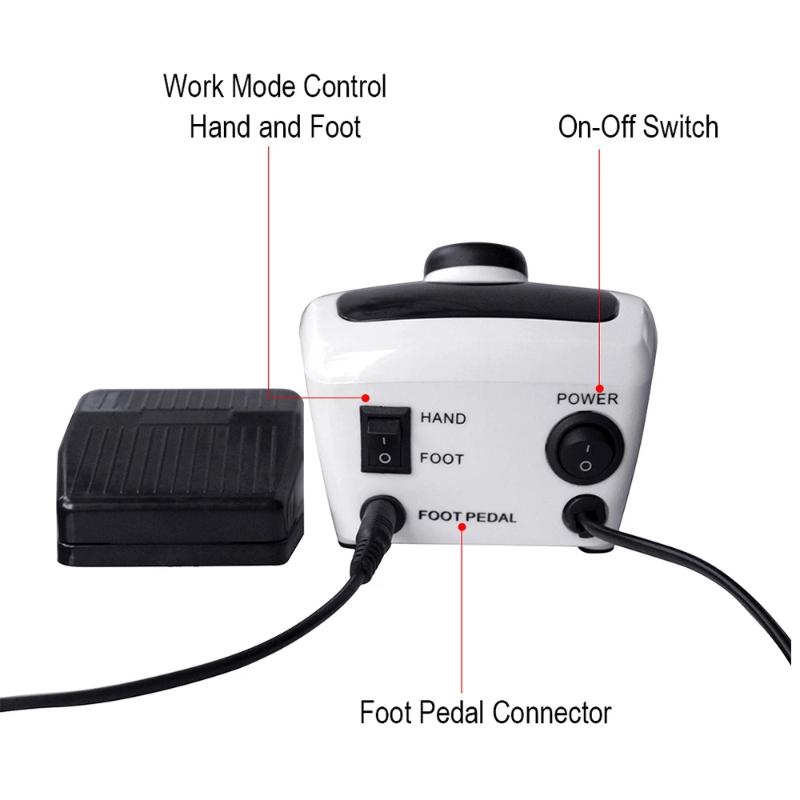 Nail Drill & Accessories 206A 35000RPM Nails Art Tool Handpiece Electric File Equipment Manicure Machine Set