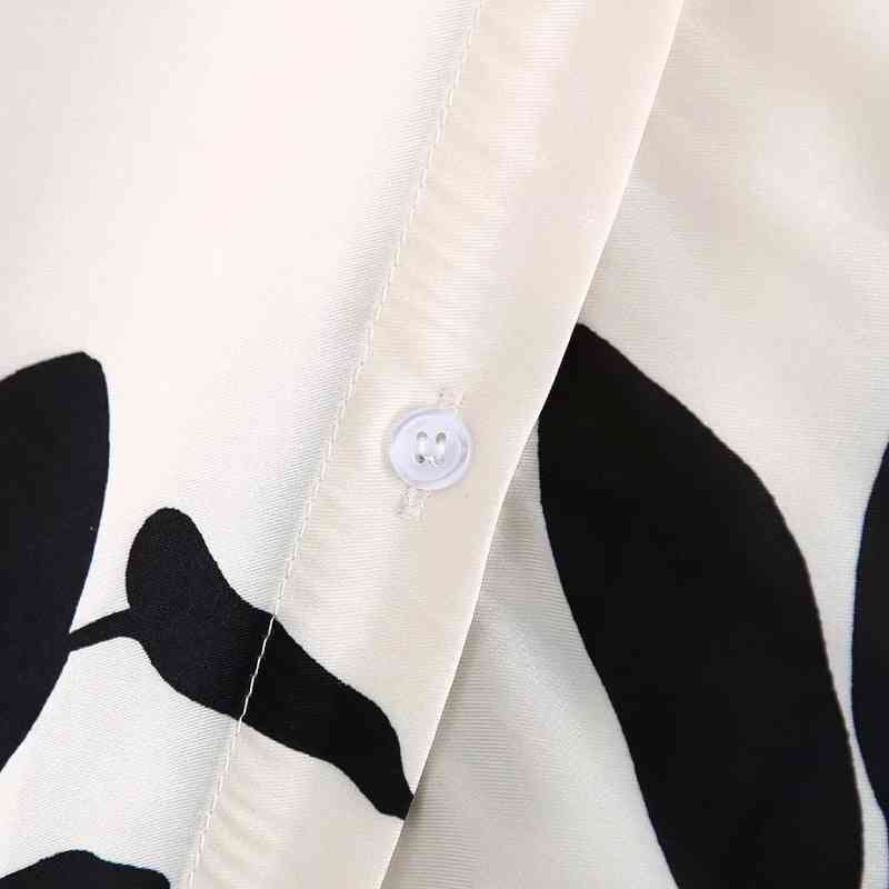Summer Women Placement Print Oversized Midi Shirt Dress Female Long Sleeve Clothes Casual Lady Loose Vestido D7673 210430