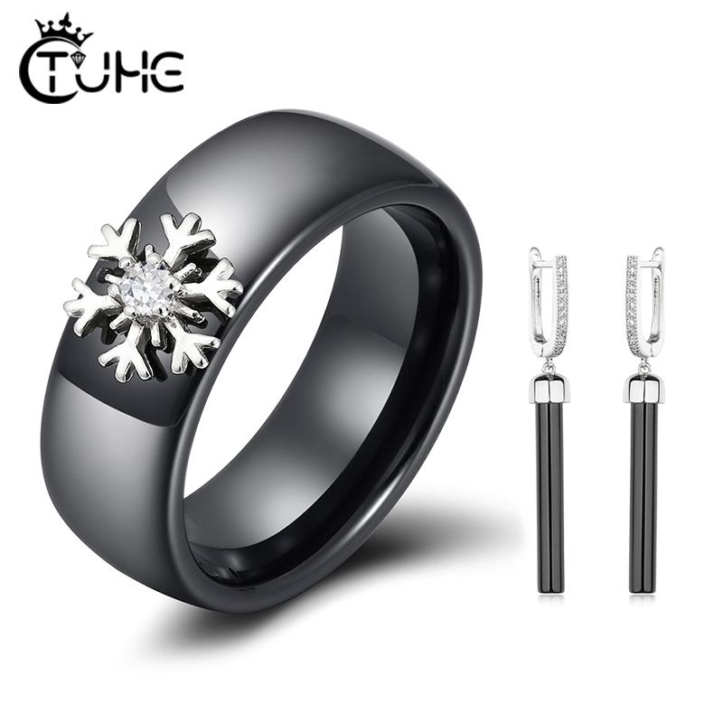 Earrings & Necklace Elegant Chic Simple Snow Crystal Ceramic Rings With Long Drop For Women Girls Wedding Christmas Jewelry Gifts, Silver
Earrings & Necklace Elegant Chic Simple Snow Crystal Ceramic Rings With Long Drop For Women Girls Wedding Christmas Jewelry Gifts, Silver