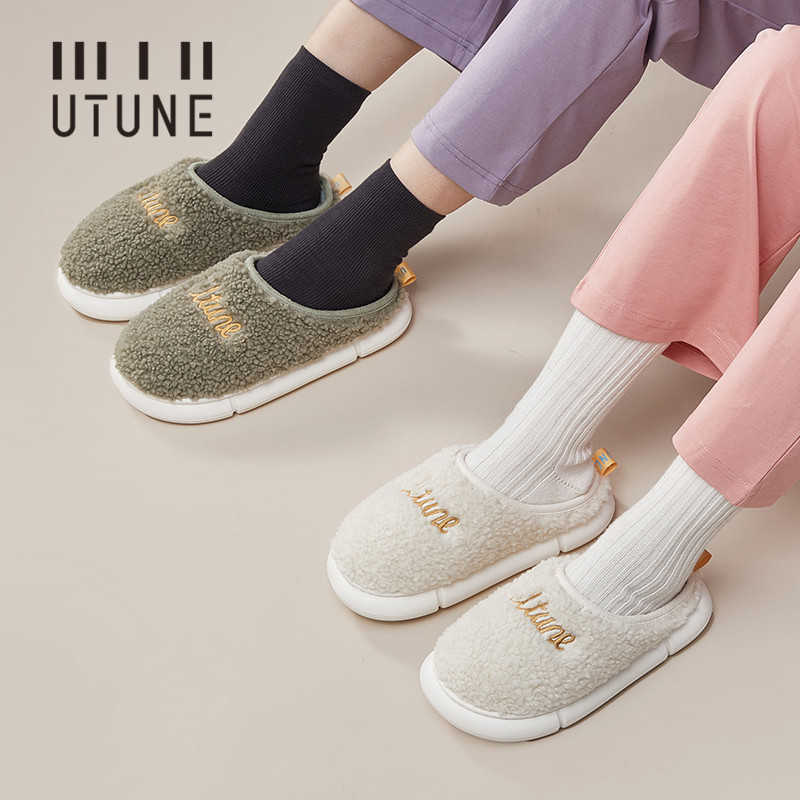 UTUNE Embroidery Winter Warm Slippers Women Plush Platform Indoor Shoes Men Furry Slides EVA Light Super Soft Home Flats 2021 H0827, Cocoa brown
UTUNE Embroidery Winter Warm Slippers Women Plush Platform Indoor Shoes Men Furry Slides EVA Light Super Soft Home Flats 2021 H0827, Cocoa brown