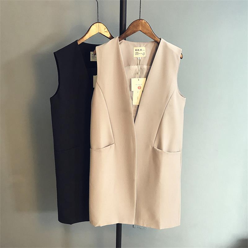 Women' Vests High-quality Suit Vest Black Women Long Style Trend Fashion Sleeveless Jackets Size -XXL Office Lady Waistcoat
Women' Vests High-quality Suit Vest Black Women Long Style Trend Fashion Sleeveless Jackets Size -XXL Office Lady Waistcoat