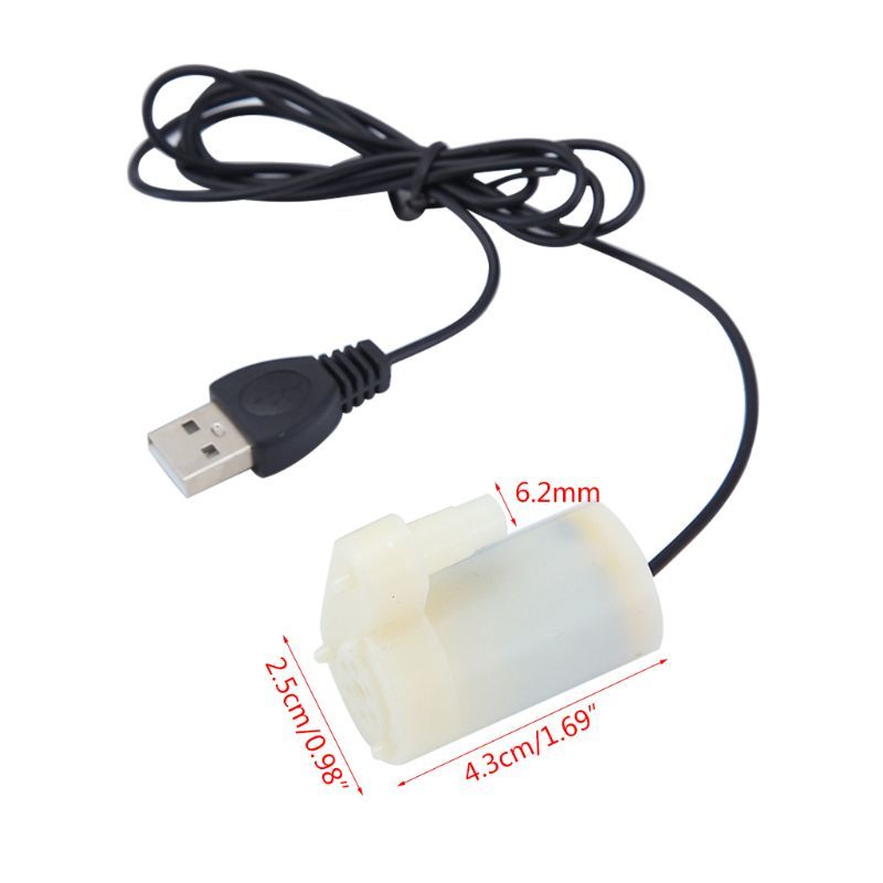 Micro Mini Dompelpomp Fish Tanks Aquarium Usb Driven Dc 5V 2-3L/Min