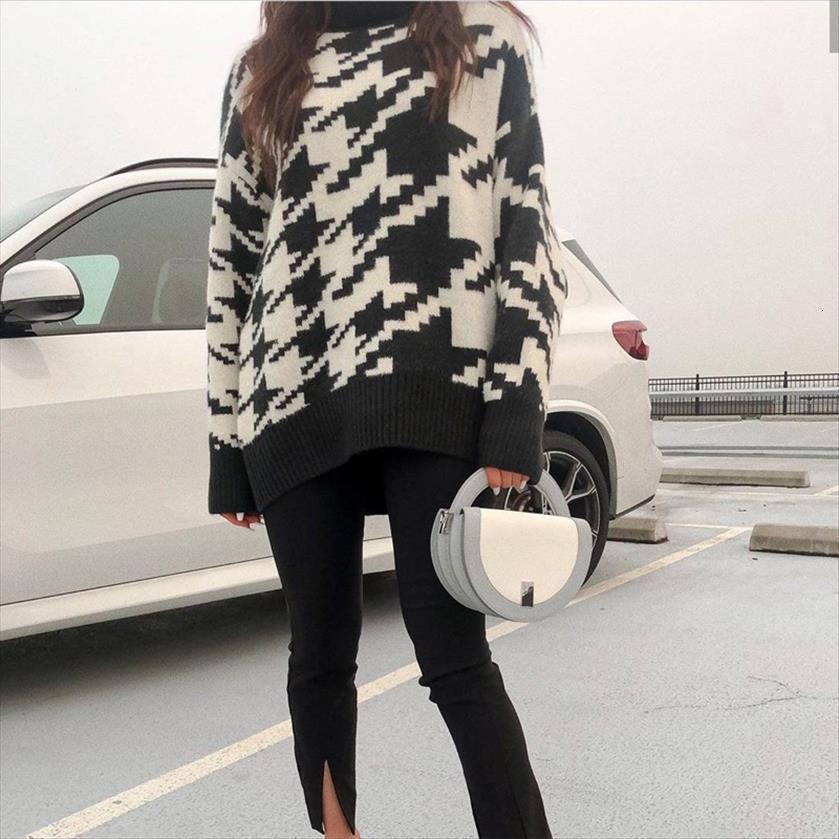 turtleneck knitted autumn winter women sweater houndstooth pullover femlae fashion warm 5 colors jumper ladies, White;black
turtleneck knitted autumn winter women sweater houndstooth pullover femlae fashion warm 5 colors jumper ladies, White;black