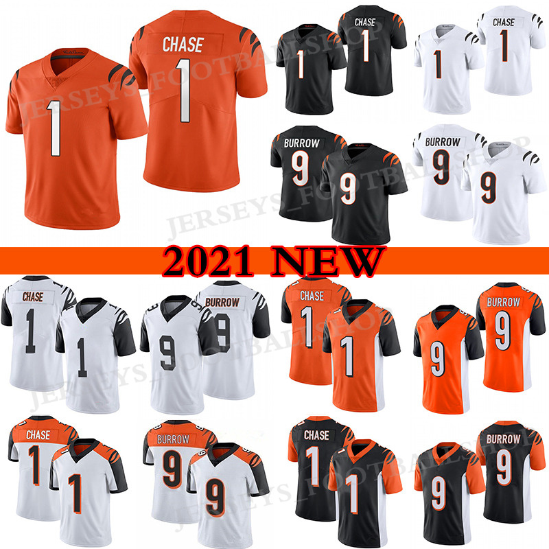 1 Ja'Marr Chase 9 Joe Burrow Football Jerseys Joe Mixon CincinnatiBengalsMen's Stitched, White
1 Ja'Marr Chase 9 Joe Burrow Football Jerseys Joe Mixon CincinnatiBengalsMen's Stitched, White