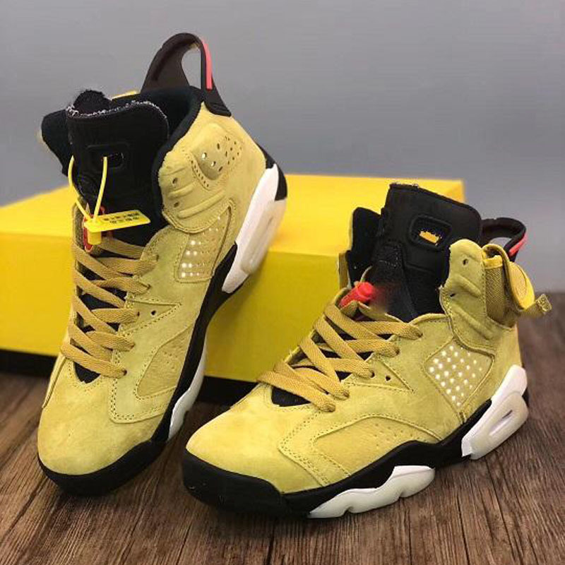 Mens Basketball Shoes Limited Travis x Houston High Quality Jumpman 6 6s cactus jack Wheat Yellow, As shown 1
Mens Basketball Shoes Limited Travis x Houston High Quality Jumpman 6 6s cactus jack Wheat Yellow, As shown 1