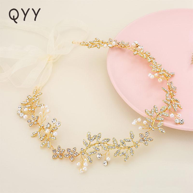Hair Clips & Barrettes QYY Classic Rhinestone Wedding Vine Bridal Accessories Handmade Alloy Leaf Headpieces Headbands For Bride Tiaras, Golden;silver
Hair Clips & Barrettes QYY Classic Rhinestone Wedding Vine Bridal Accessories Handmade Alloy Leaf Headpieces Headbands For Bride Tiaras, Golden;silver