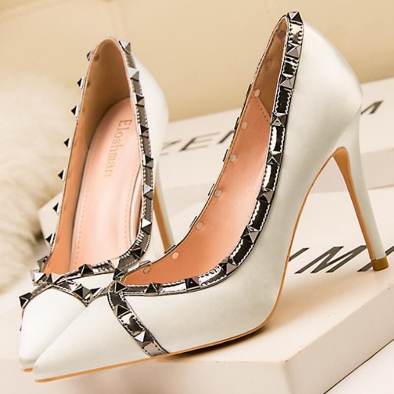 Pointed Toe With Studs High Heels Leather Rivets Sandals Women Shoes Valentine High Heel Shoes, Bronze
Pointed Toe With Studs High Heels Leather Rivets Sandals Women Shoes Valentine High Heel Shoes, Bronze