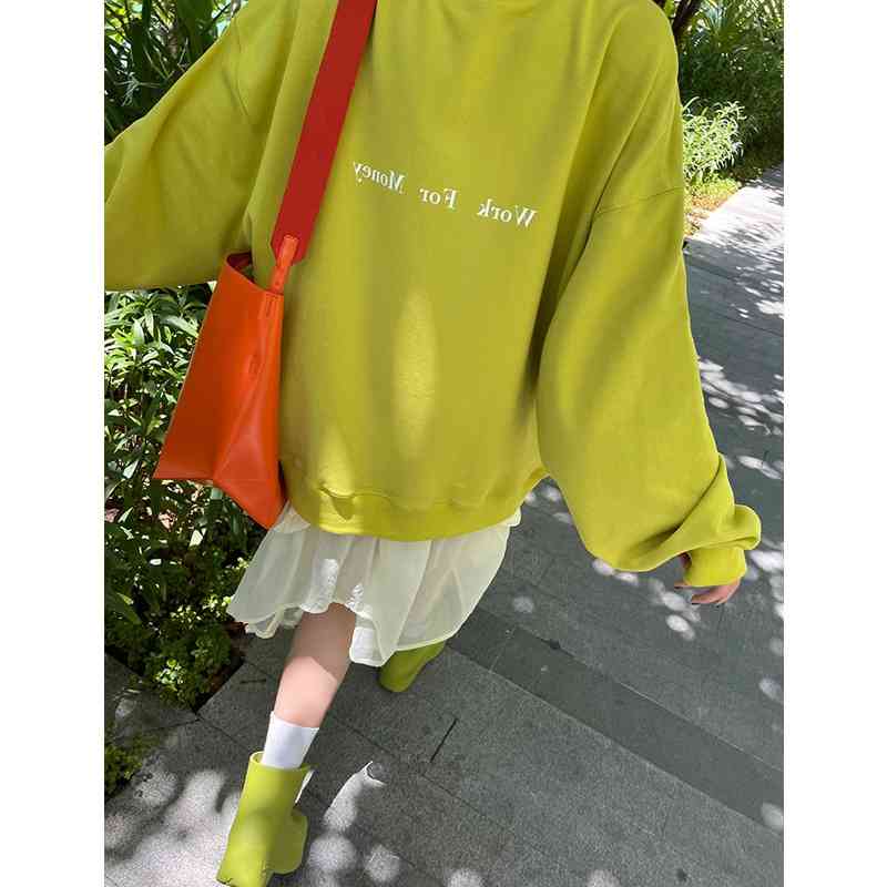 Net red sweater women' spring autumn thin 2021 new fashion ins loose Korean medium and long round neck top, Pink
Net red sweater women' spring autumn thin 2021 new fashion ins loose Korean medium and long round neck top, Pink