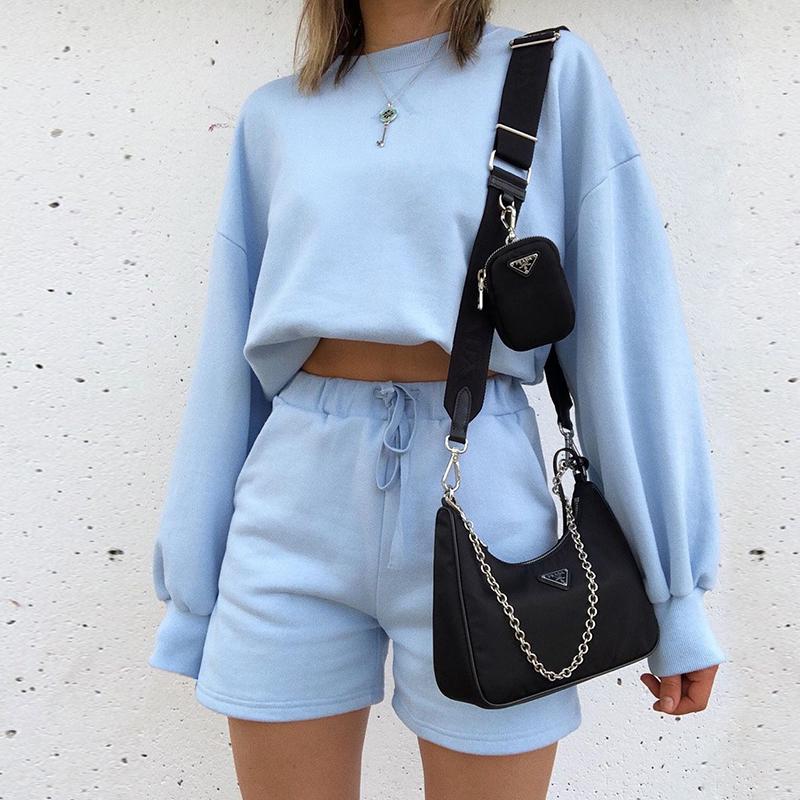 Tracksuit Women Shoulder Oversized Sweatshirt Tonal Elasticated Drawstring Waist Sweat Shorts Two 2 Piece Set MU0E Women' Tracksuits, Brown
Tracksuit Women Shoulder Oversized Sweatshirt Tonal Elasticated Drawstring Waist Sweat Shorts Two 2 Piece Set MU0E Women' Tracksuits, Brown