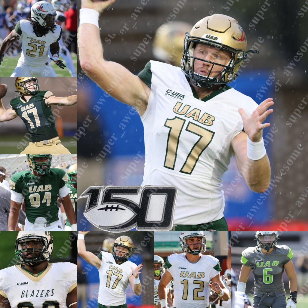 NCAA UAB Blazers Football Jersey Tyler Johnston III Kristopher Moll DeWayne McBride Hayden Pittman Kristopher Moll TD Marshall Justin Thomas Jermaine Brown Jr, White
NCAA UAB Blazers Football Jersey Tyler Johnston III Kristopher Moll DeWayne McBride Hayden Pittman Kristopher Moll TD Marshall Justin Thomas Jermaine Brown Jr, White